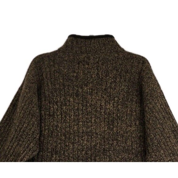 American Eagle Outfitters Sweater Mens Sz XXL Brown Red Half Zip Wool Mock Neck - Picture 7 of 15